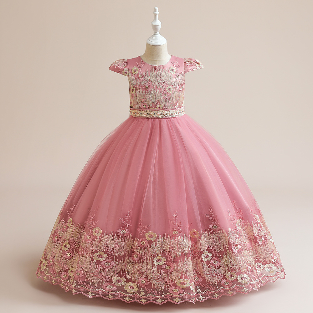 Summer Girls' Formal Dress, Little Girl Princess Dress, Children's Birthday Host, High-end Piano Performance Suit, Flower Child Wedding Dress