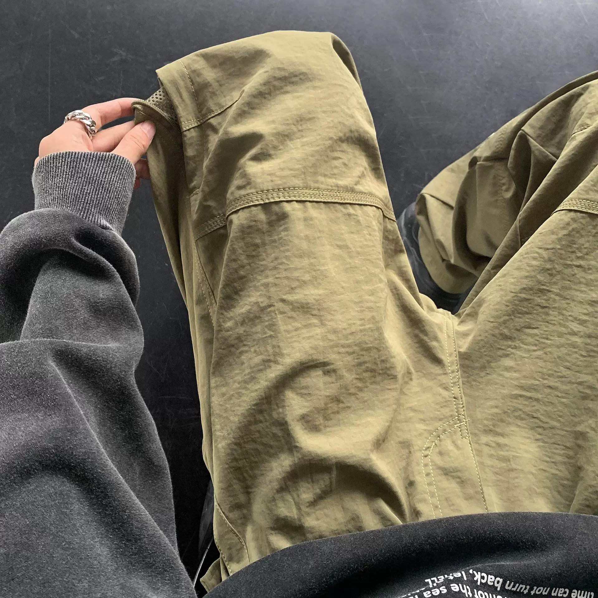 Легко сушащиеся летние брюки для путешествий, oversize, прямой свободный крой