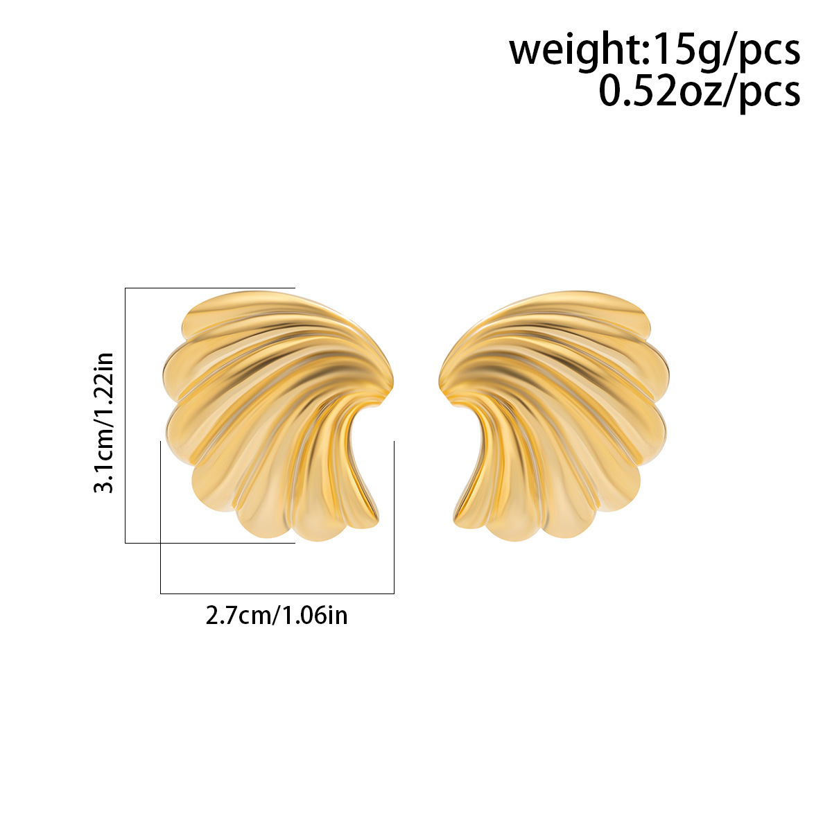 13g Weight Alloy Ear Needle Material Ear Studs Classification 1 Pair Quantity Date, Tea Party Occasion Alloy Material Flower Pattern Women's Gender Plating Design Exaggerated Style 1 Pair Exaggerated Flower Plating Alloy Ear Studs 7