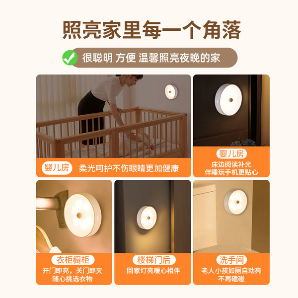 Energy-saving LED small night light for bed
