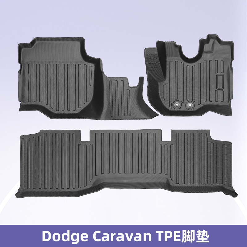Para Dodge Caravan / Nissan NV350 Directo 3D TPE Cojín de piso para todo el tiempo