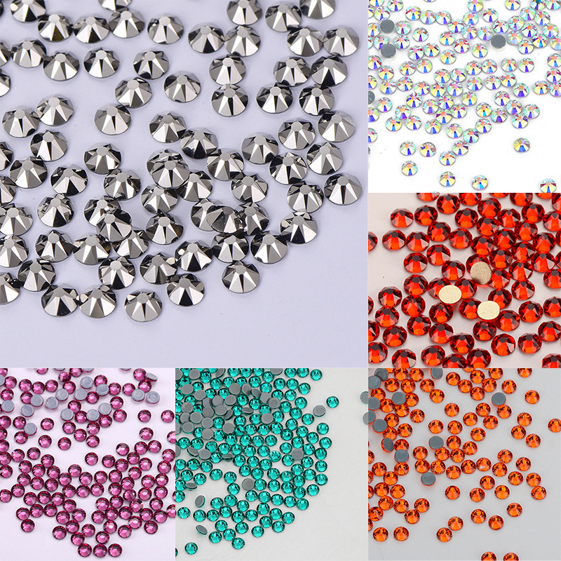 Nail Art Flats Bottom Diamond Clothing Accessories Dot Diamond Crystal Glass Flats Bottom Nail Art Diamond Jewelry Accessories Imitation Austrian Rhinestones