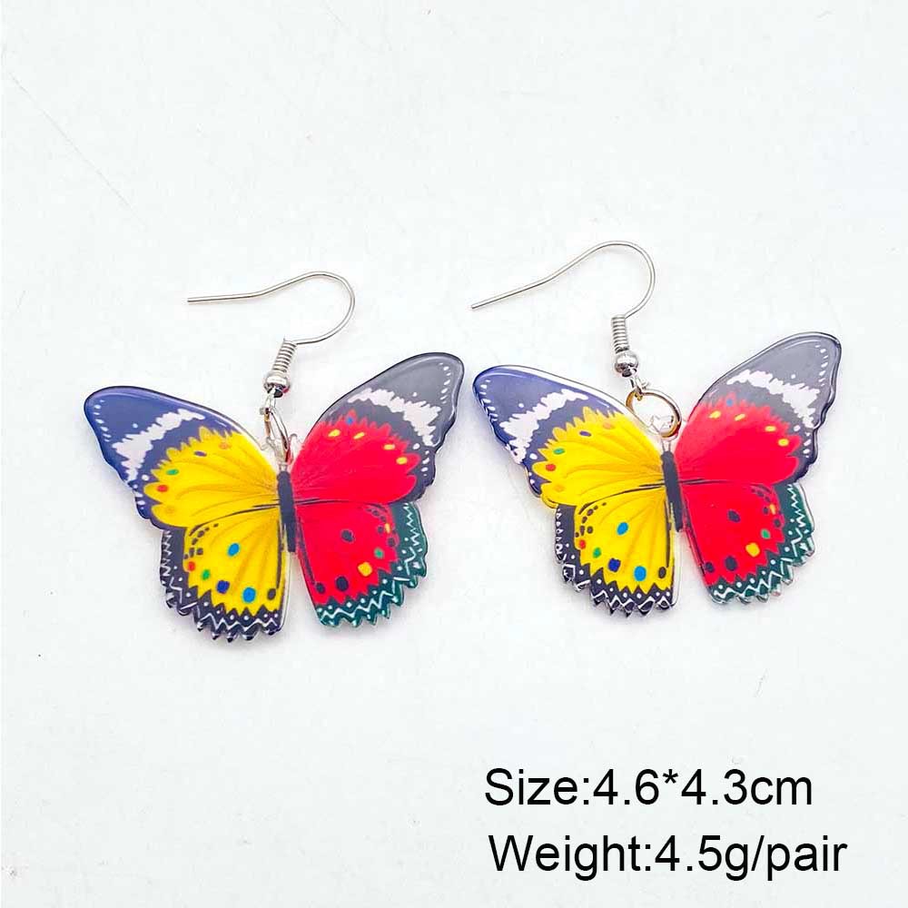 Butterfly Pattern 1 Pair Casual Simple Style Butterfly Arylic Drop Earrings
