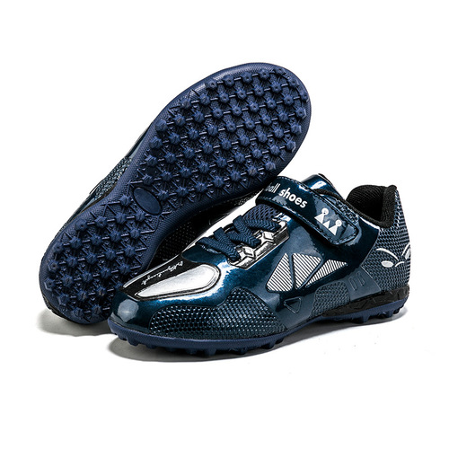 New children's football shoes Velcro-free lace-up sports shoes tf broken nail training shoes primary school growth nail sneakers batch