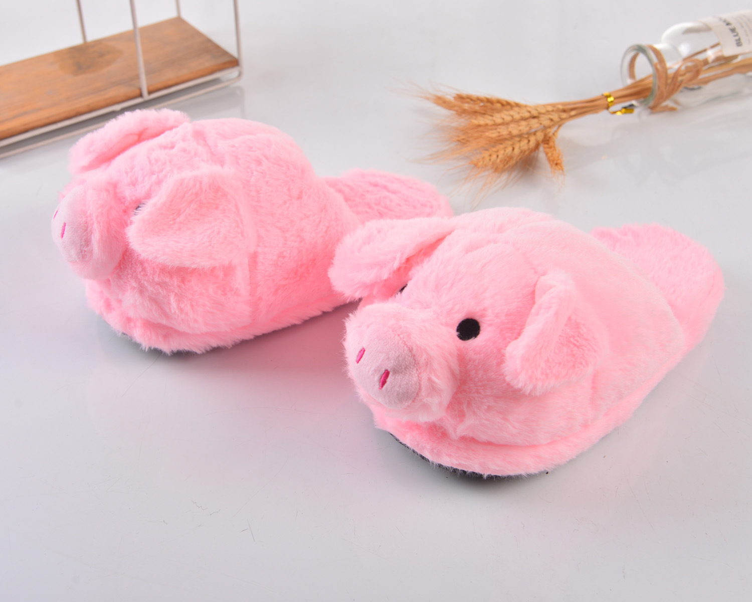Pantofole leggere e traspiranti da donna, morbide, aperte, per la camera da letto, estive e invernali, in peluche_voghion.com