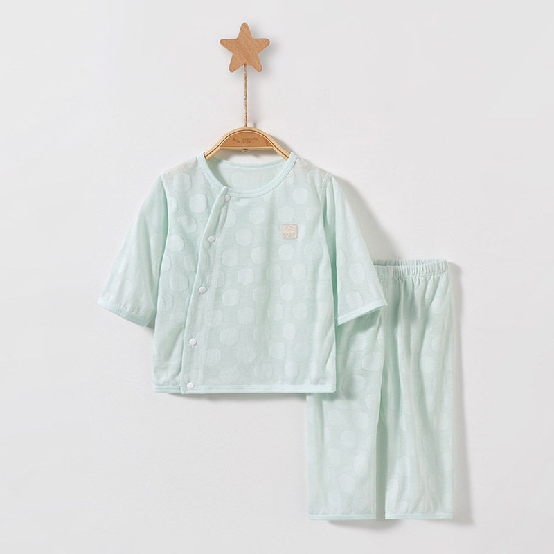 Bebé traje de verano niños media manga delgada dividida niños y niñas aire acondicionado Pijamas dividir dos piezas ropa de bebé