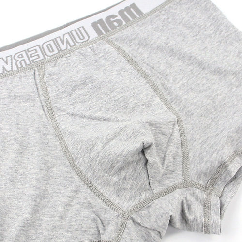 Men's mid-waist letter underwear, fashionable boxer cotton underwear, U convex underwear, men's cotton boxer briefs manufacturer wholesale