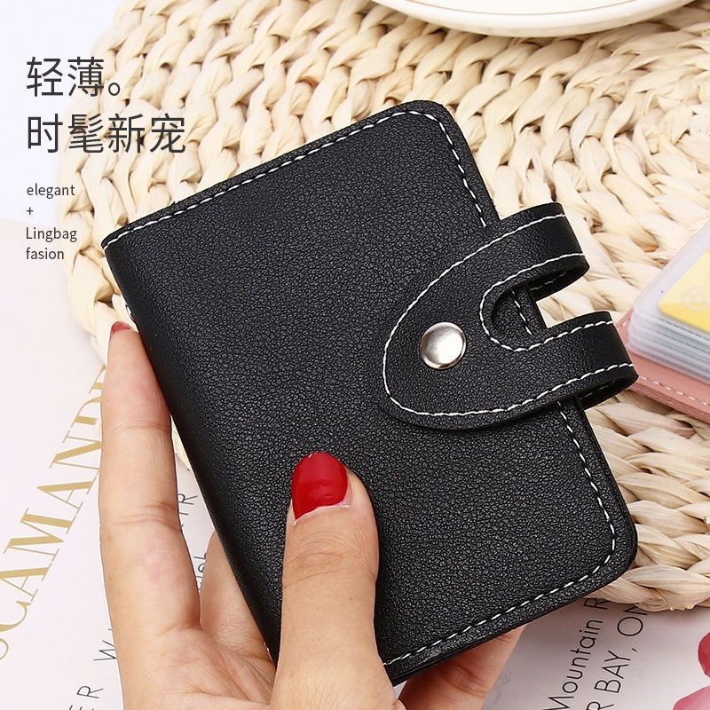 Titular de la tarjeta al por mayor estudiante femenino coreano simple anti-desmagnetizante titular de la tarjeta masculina multi-tarjeta de identificación bolsa titular de la tarjeta de crédito titular de la tarjeta