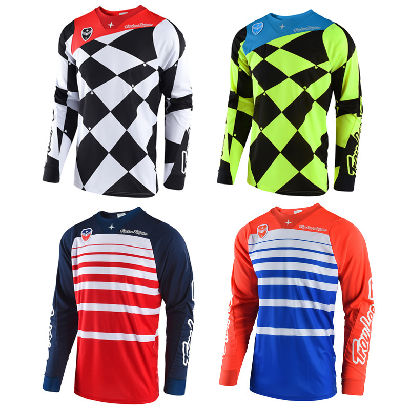 Fox Downhill Suit Troylee Designs Long-Sleeved Cycling Jersey Top Men's T-Shirt Outdoor Off-Road Motorcycle Suit