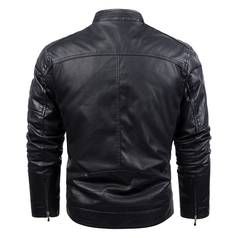 Large European size PU men's leather with fat and oversized jacket 2188_voghion.com