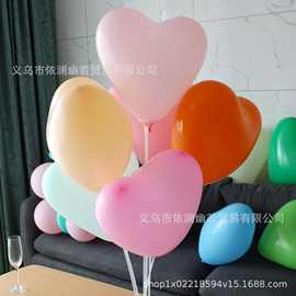气球批发泰国CB5寸爱心气球加厚1g派对装饰乳胶气球马卡色10个装