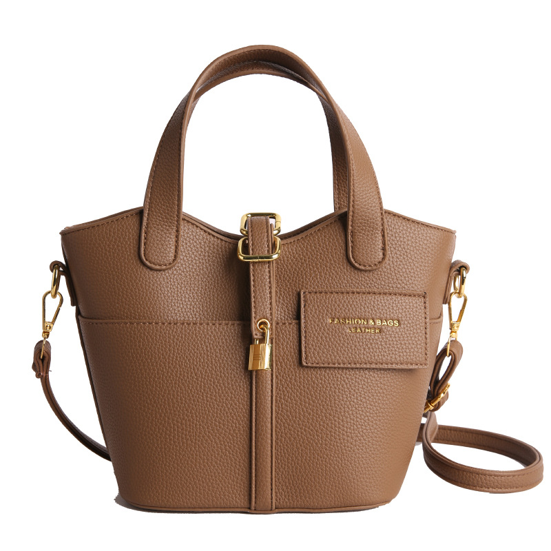 Bolso de mujer nueva moda transfronteriza de un hombro de moda alta sensación de lichi estampado ligero de lujo bolso de cesta de platos image 12