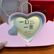 Love爱心足金999大饼心形金饼高级感精美礼盒520送女朋友生日礼物