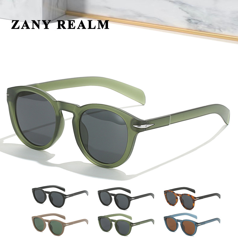Nuevo retro polarizado transfronterizo gafas de sol para hombre de moda marco redondo británico Amazon gafas de sol fabricante en stock