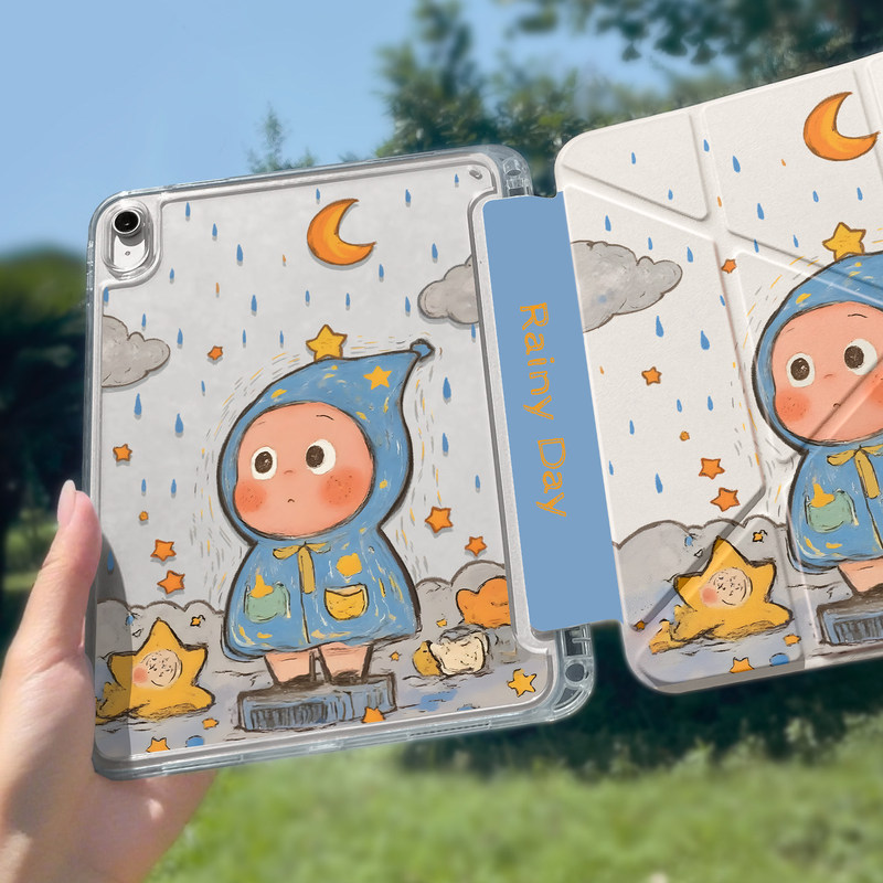 Star-Themed Protective Case for iPad Tablet Air8/7/6 11Th/9Th Generation 3Y Transparent Shell 11/ 13inch Pro with Pen