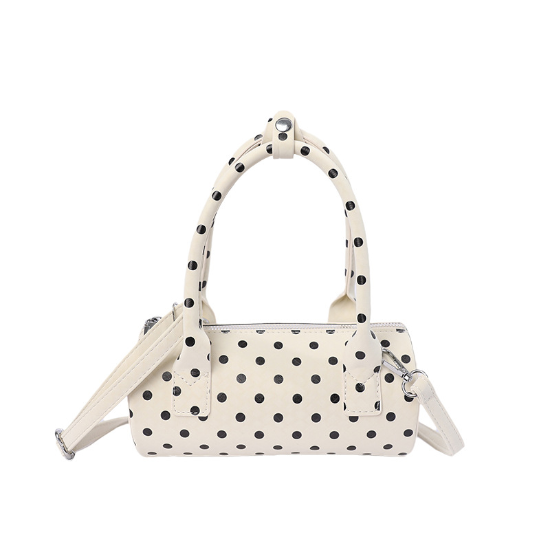 Polka Dot Barrel Shape Zip Crossbody Bag 8