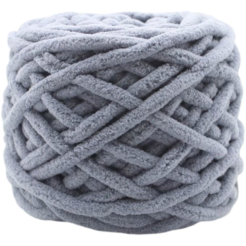 Lana tejida tira de hielo de lana gruesa hecha a mano DIY bufanda tejida bola de lana ganchillo gancho zapatillas hilo suave