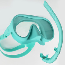 跨境厂家水肺潜水套装全硅胶呼吸管全景大框防雾成人潜水镜套装