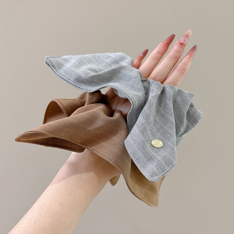 Otoño y invierno coreano simple toallas cuadradas adornos de cabello perezosos bajos cabello bolas anillo de cabello de moda simple cuerda de cabello intestino grande