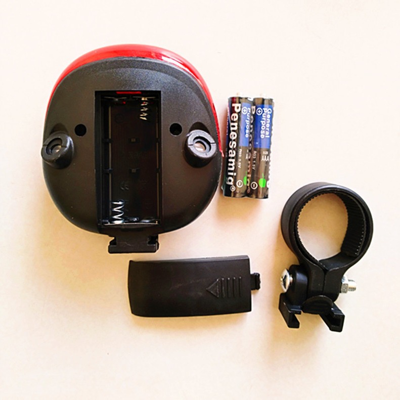 Bicicleta transfronteriza luz trasera láser luz de advertencia bicicleta de montaña montar equipo 5LED ronda UFO