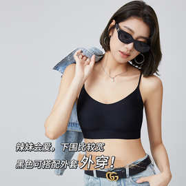隐形无痕粉底液内衣3.0白T不透细肩带收副乳防下垂美背运动文胸女