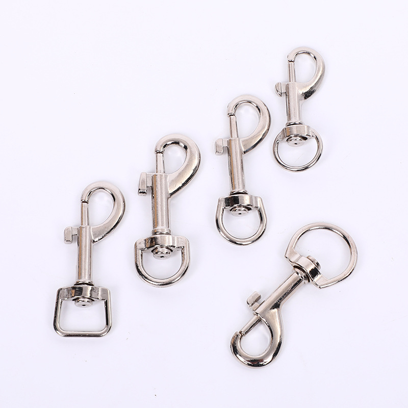 Aleación de zinc rotativa P-tail gancho bolsa cadena accesorios de hardware perros perros perros resorte gancho llave