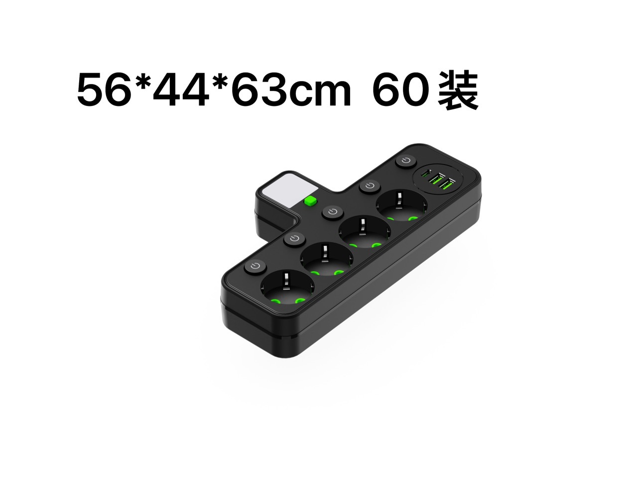 El comercio exterior de Rusia explotó transfronterizo estándar europeo enchufe inalámbrico USB enchufe uno a cuatro convertidores con luz nocturna