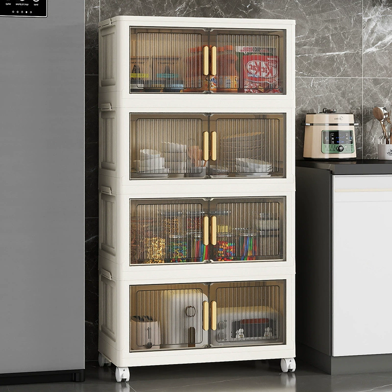 Складной шкаф для хранения, гостиная, детские игрушки, закуски, универсальный шкаф, многослойный пластиковый шкаф для хранения, домашняя пылезащитная полка для хранения