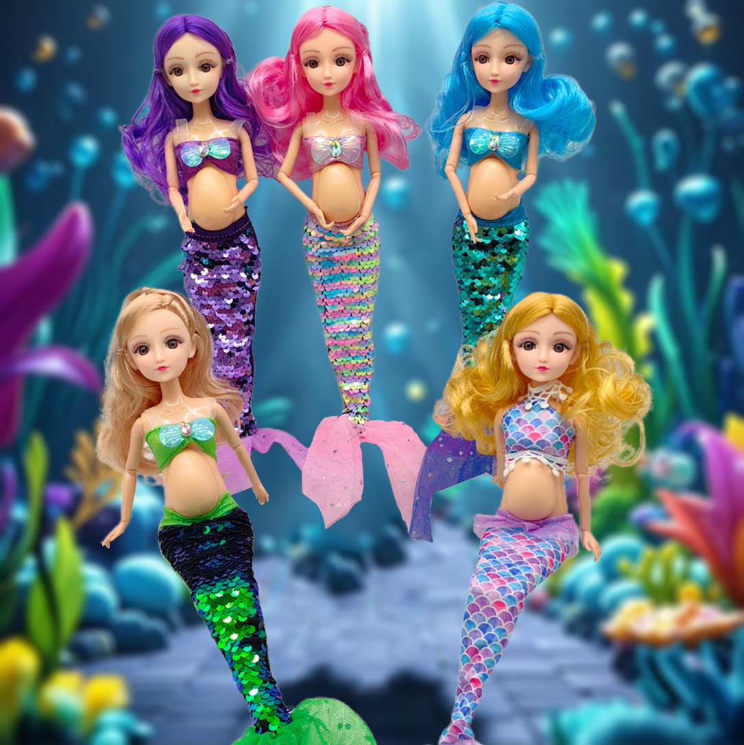 New 40cm Mermaid Doll According to Sweet Barbie Doll Girls Birthday Gift Children Toys Wholesale