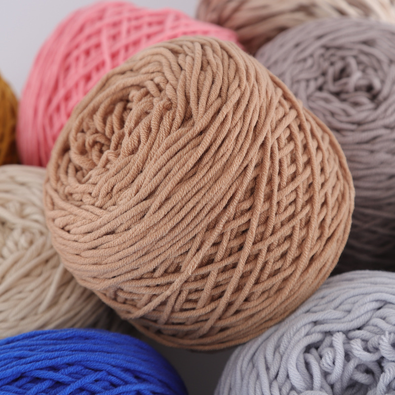 八股情人棉手工diy牛奶棉毛线各种编织中粗毛线团批发