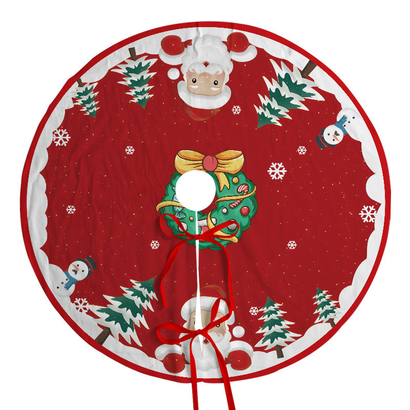 クロスボーダー新しいinsクリスマスツリースカートホリデーパーティーシーン装飾ツリーボトムエプロンぬいぐるみ生地装飾ツリースカート|undefined