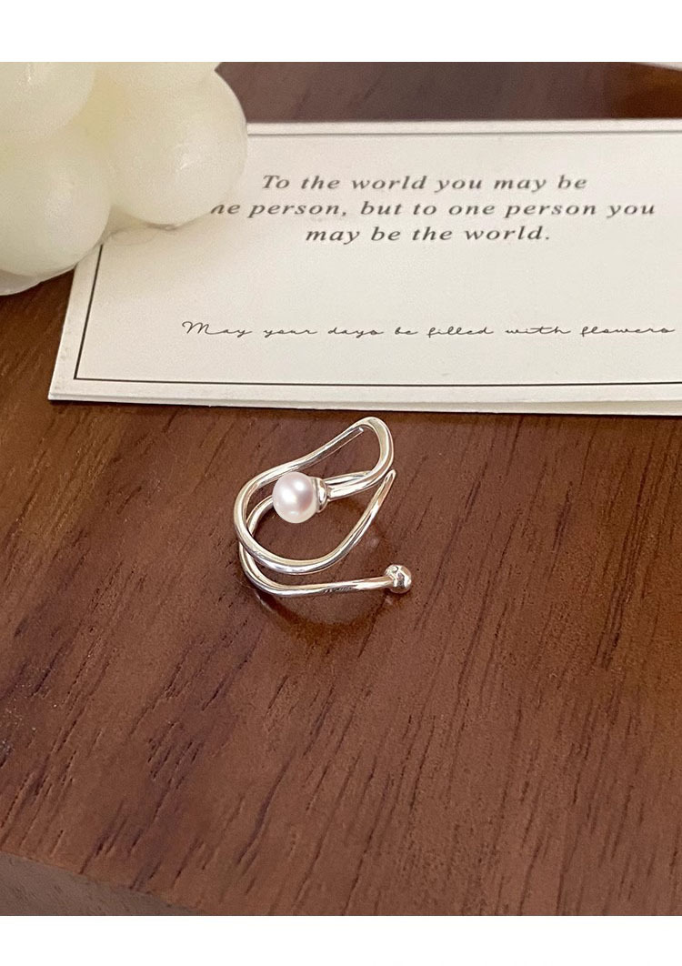 3g Weight Rings Classification Adjustable Ring Size 1 Piece Quantity Holiday, Tea Party Occasion 925 Sterling Silver Material Geometric Pattern All Seasons Season Women's Gender Elegant, Simple Style Style 1 Piece 925 Sterling Silver Geometric Rings 8