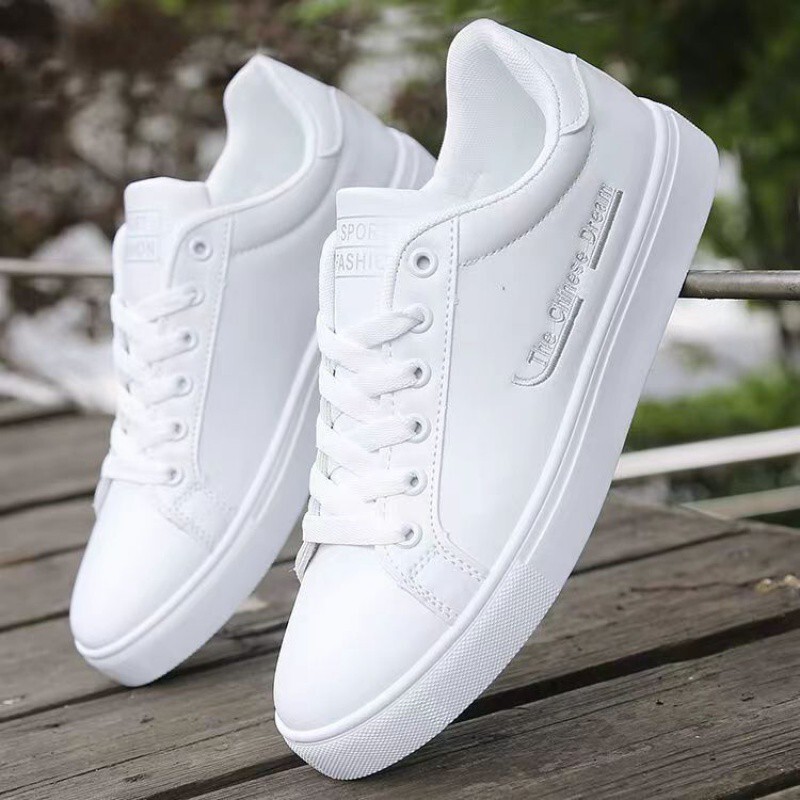 Men's Trendy Versatile White Shoes, Odor-Resistant and Wear-Resistant Winter Men's Shoes, Korean Style Casual Flat Sneakers, Low-Top