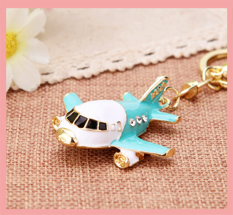 Cute Motorcycle Car Airplane Alloy Unisex Keychain display picture 1