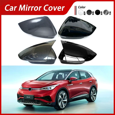 Suitable for 20-24 Volkswagen ID4 ID. 4 X rearview mirror guard rearview mirror shell carbon fiber pattern reversing mirror cover