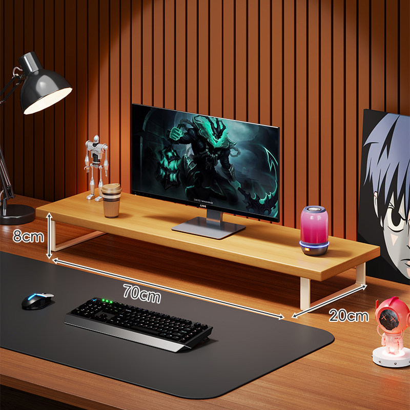 Soporte Elevador para Monitor de Computadora de Madera Organizador para Escritorio