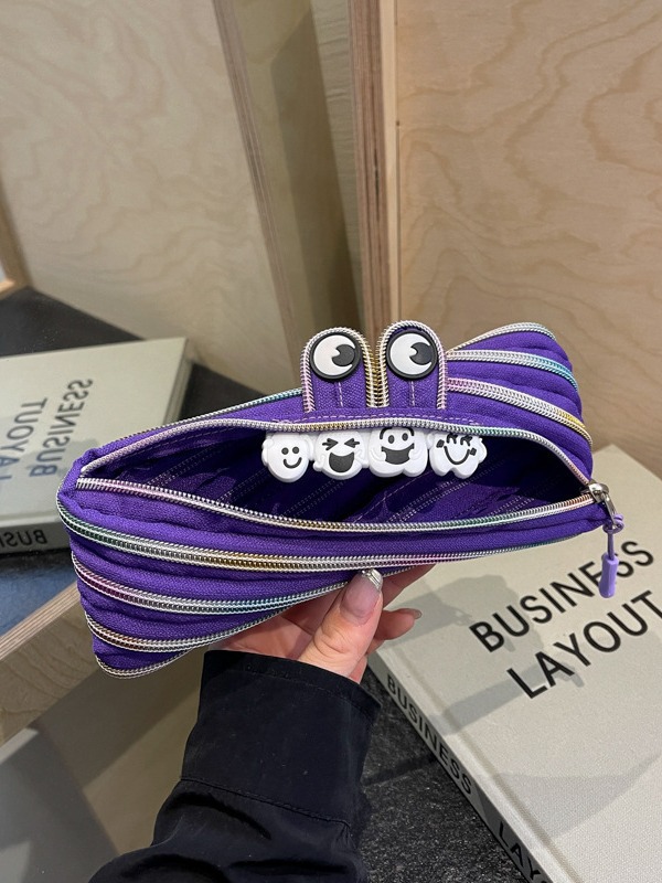 Creativo y divertido bolso con cremallera desmontable diseño de gran capacidad bolso de lápices moda lindo estilo ins comercio exterior