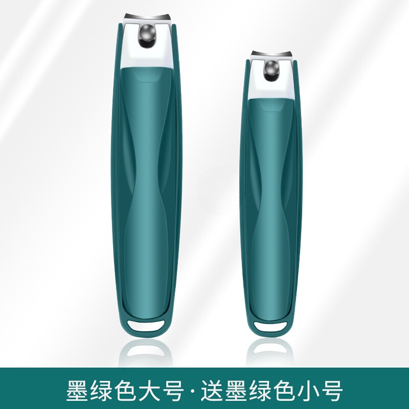 Clippers de uñas grandes de color verde oscuro + cortaúñas de tamaño pequeño de color verde oscuro