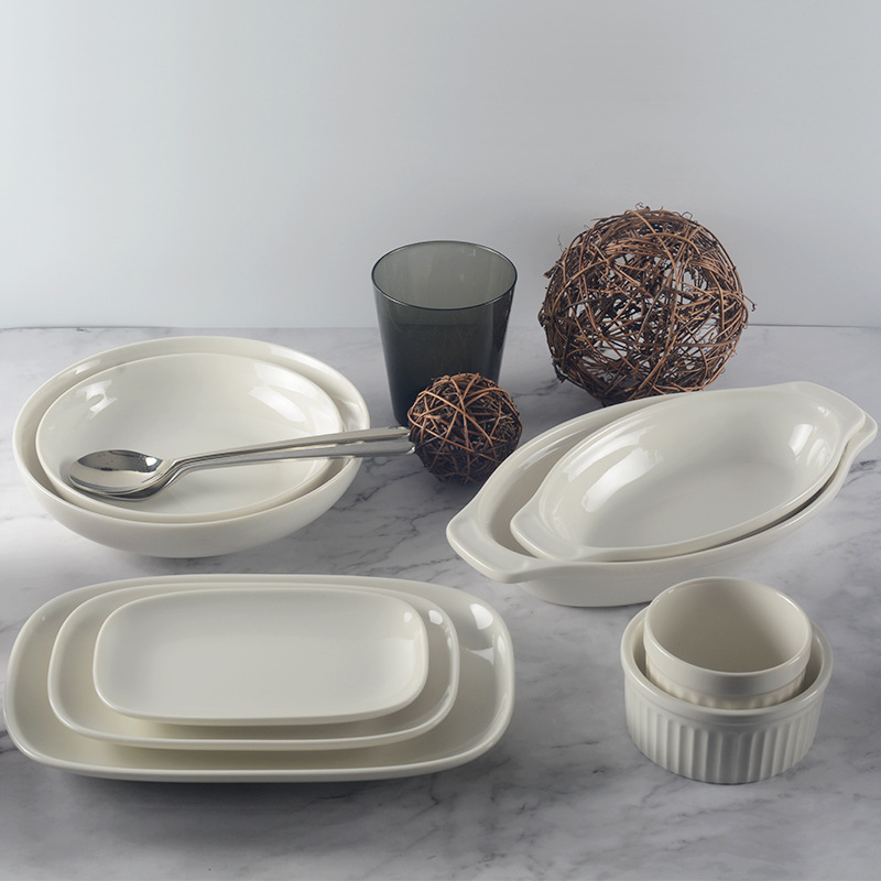 LZ Luxang cerámica de dos orejas platos de arroz, platos de horneado de lazana, molde de horno, platos de horno, platos de horno, platos de horno, platos de horno