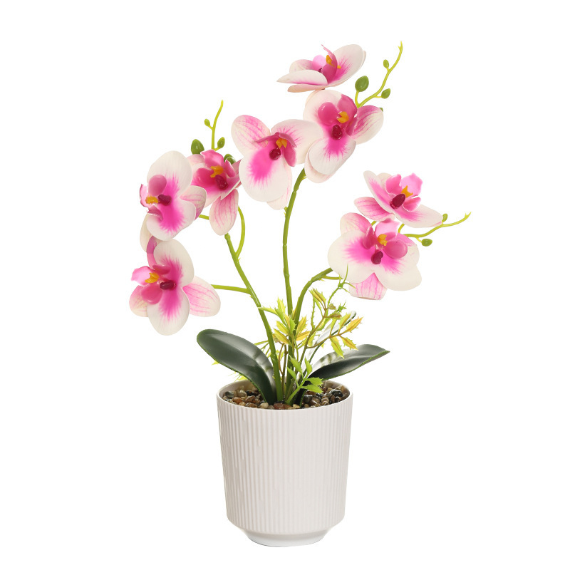 Flores falsas 3D impresión de película tri-ocho flores mariposa orquídea bonsai imitación de flores fabricantes de decoración de moda directa image 6