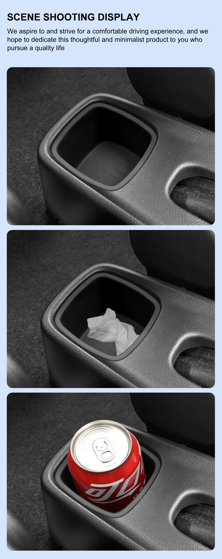 Suitable for 16-24 Models of Suzuki Swift, Rear Center Console Cup Holder Cover, Swift Silicone Anti-Slip Mat, Car Accessories Modification