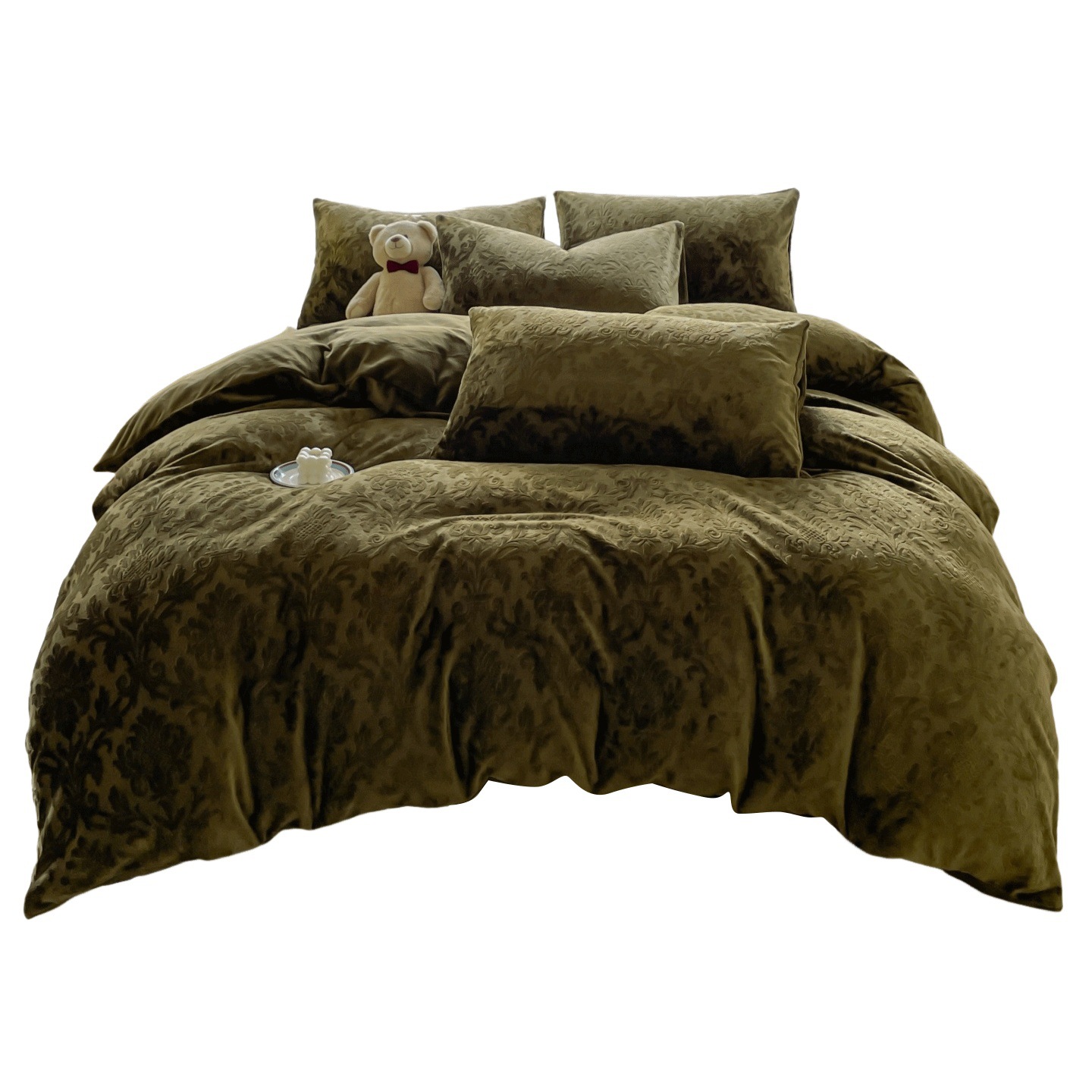 Leche de invierno cama de cuatro piezas set2025 nuevo invierno premium sensación de engrosamiento flange sábanas de coral cubierta