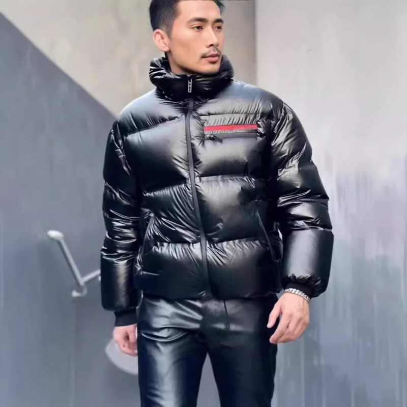 Correct Version in Stock P Brand 2024 New Stand-Collar Puffer down Jacket Unisex Versatile Coat for Light Cold Weather Warmth