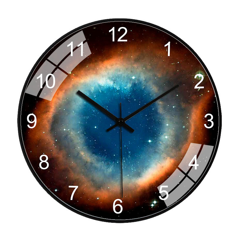 Reloj nórdico de Internet para sala/dormitorio [20cm/8 pulgadas], reloj silencioso de estrellas/espacio/Galaxia, reloj de pared para hogar