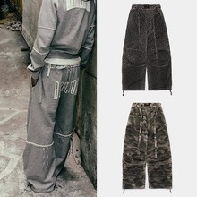 韩国badblood bcac系列式美式复古宽松裤子女休闲裤运动卫裤长裤