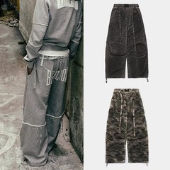 韩国badblood bcac系列式美式复古宽松裤子女休闲裤运动卫裤长裤