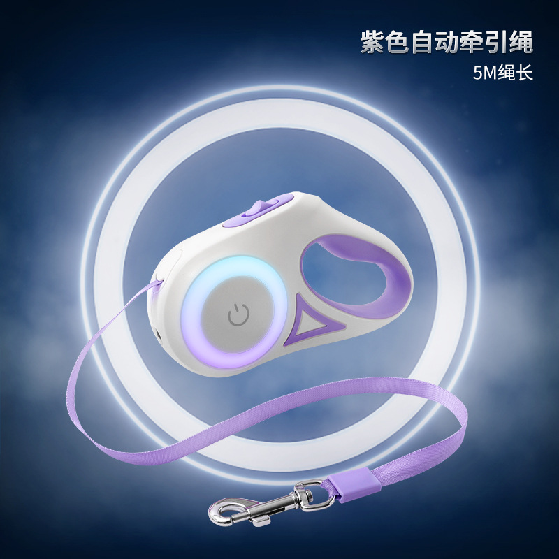 Nuevo LED luminoso correa de perro correa para mascotas correa de perro retráctil automática correa de perro suministros para perros al por mayor