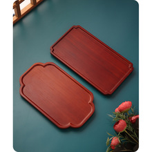 中式敬茶托盘结婚干果盘零食盘长方形竹木托盘泡茶干泡盘茶点盘子