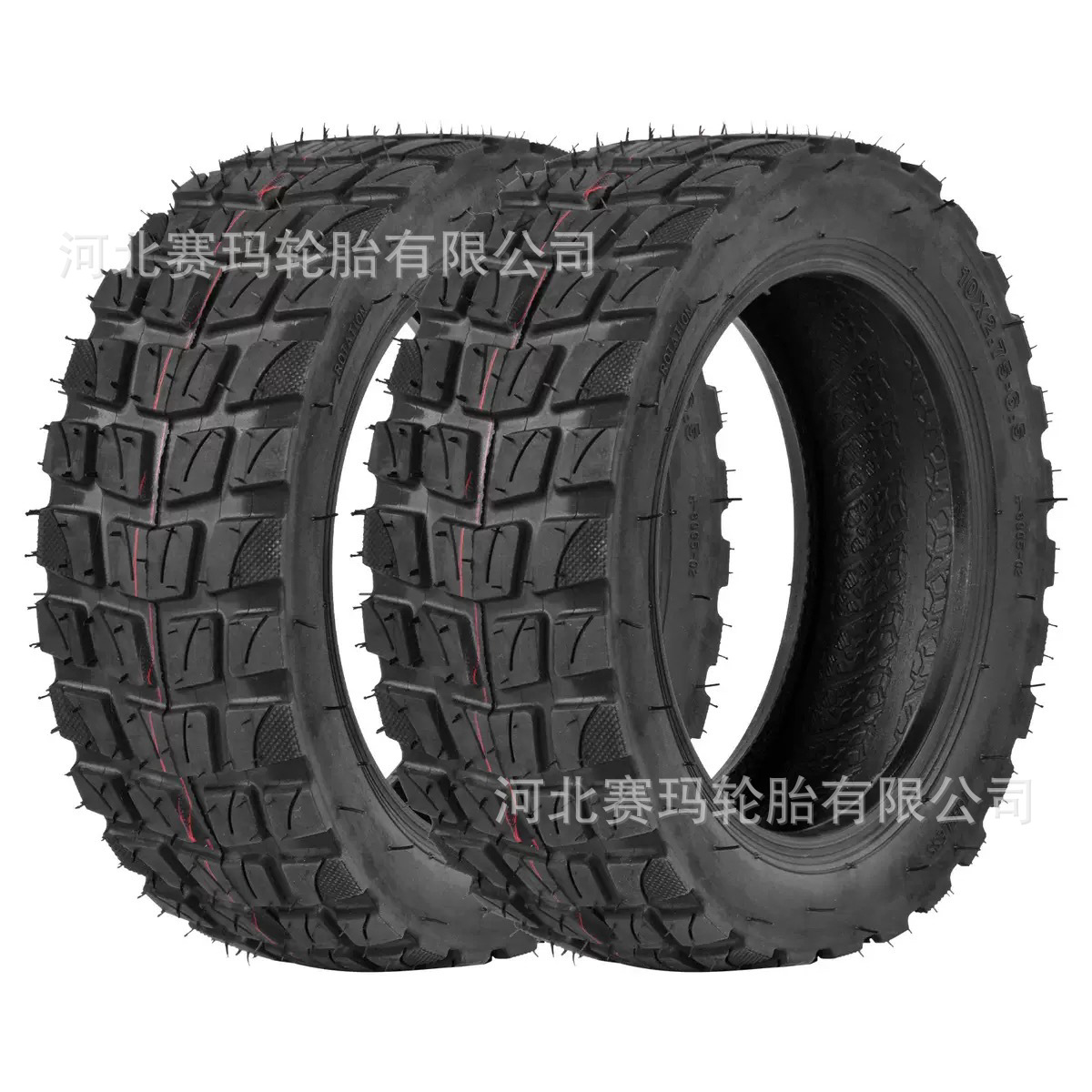 10x2.75-6.5 Vacuum Tire for Electric Scooter 10inch Off-road Vacuum Tire Thickened Wear-resistant Road Vacuum Tire