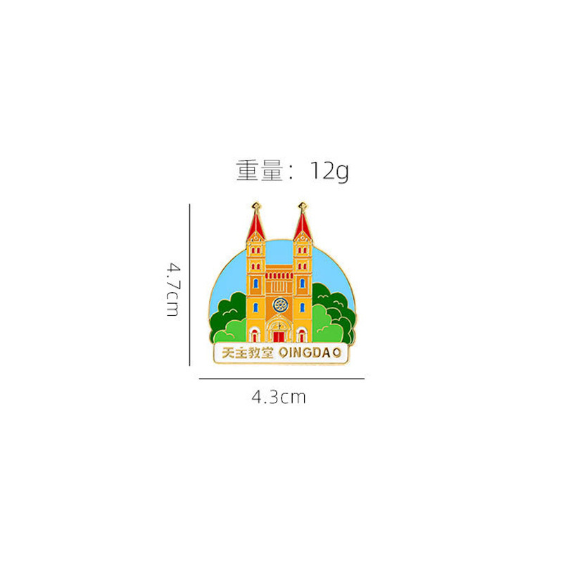 【青島シリーズ】冷蔵庫に金属エナメル磁気吸引ビール文化冷蔵庫を貼って山東観光記念品を飾る|undefined